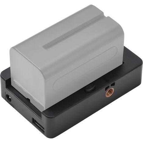 Plaque adaptatrice pour chargeur de batterie NP-F avec port de charge Type-C, sorties USB 5 V et DC 7,4 V, trou de vis 1/4 pouce pour batteries NP-F550, F750 et F970 (1/4)