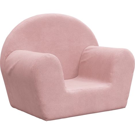 Kindersofa Rosa Weicher Plüsch vidaXL