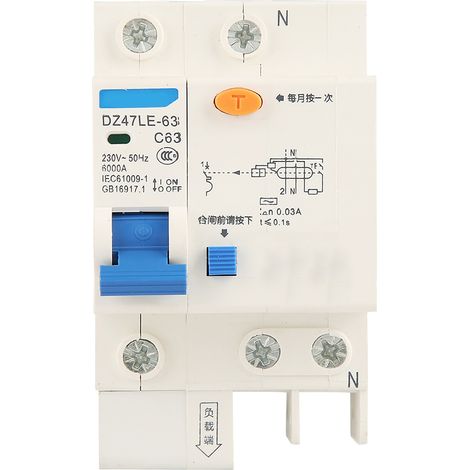 Disjoncteur différentiel DZ47LE‑63 1p N C63 230 V 63 A 30 mA (1/5)