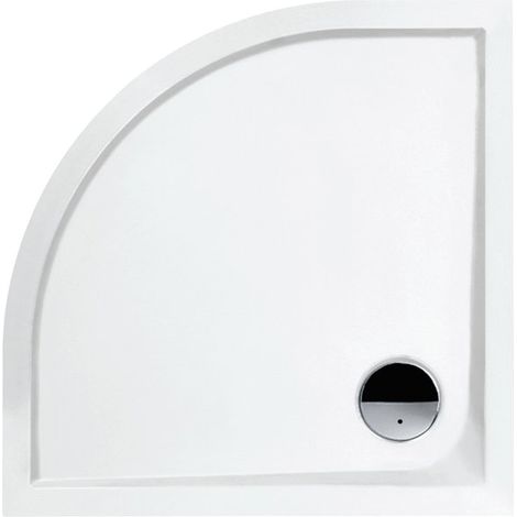 Leda – Receveur de douche extra plat 90 x 90 cm – Acrylique renforcé – Antidérapant PN 12 – À poser – Quart de rond – Blanc (1/4)