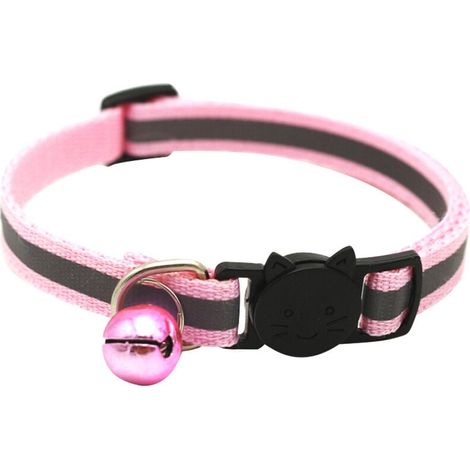Anti-Würgehalsband für Katzen, 3 reflektierende Katzenhalsbänder, Kätzchenhalsbänder mit Glöckchen und Sicherheitsschnalle, für Katzen und Welpen (19–32 cm)