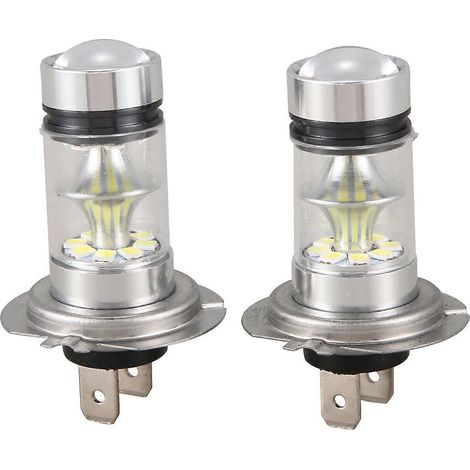 Paar H7-Hochleistungs-LED-Lampen (100 W), 20 LEDs, für Nebelscheinwerfer, 6000 K weiß (1/5)