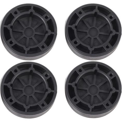 Lot de 4 patins cylindriques en PVC pour pieds de lave-linge, réfrigérateur et table. Tapis antichoc, anti-vibrations et insonorisants. (1/5)