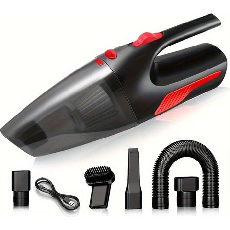 Aspirateur manuel sans fil, aspirateur domestique pour voiture 120 W, aspirateur haute puissance avec alimentation, nettoyage rapide en voiture. (1/5)