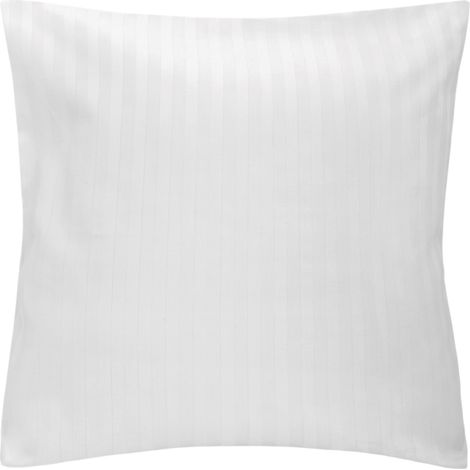 Kissenbezug 40x40 weiß für Hotelkissen, polierte Baumwolle, Streifenmuster, 1 cm Überlappung (1/5)
