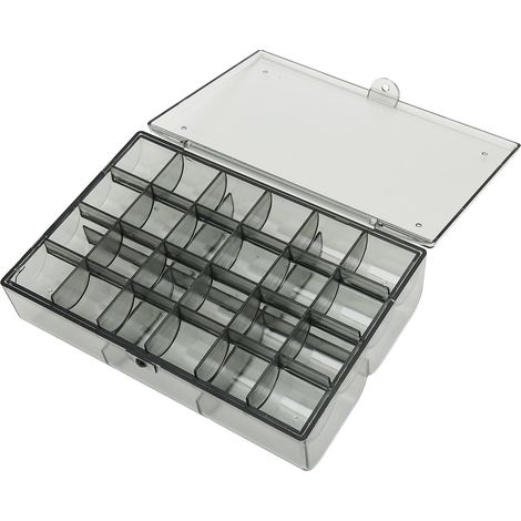 Boîte de Rangement pour Bijoux 30 Compartiments en Acrylique Transparent - Organisateur de Boucles d'Oreilles Grande Taille (1/5)