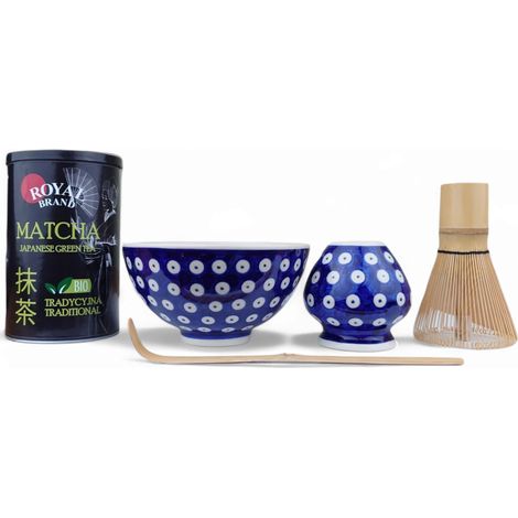 Japanische Tradition Polnische Keramik - Matcha-Brauset aus Bunzlau (1/5)
