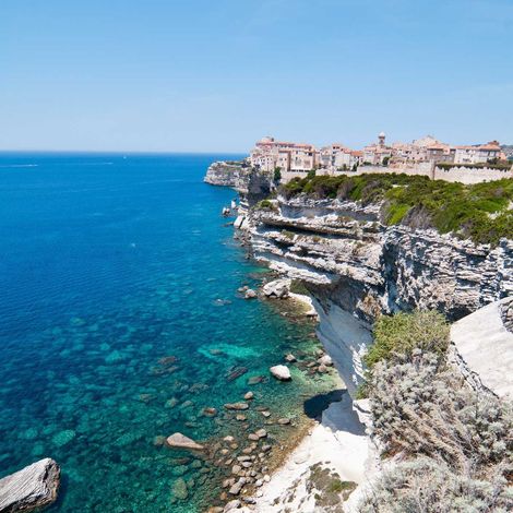 Tableau sur toile Bonifacio 30x30 cm - Impression sur Toile Murale Décorative - Image imprimée en HD sur Toile - Toile sur Châssis en Bois FSC - Fabriqué en France (1/4)