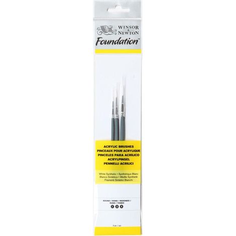 Set de pinceaux acrylique Winsor & Newton Foundation - SH 1, 3 & 5