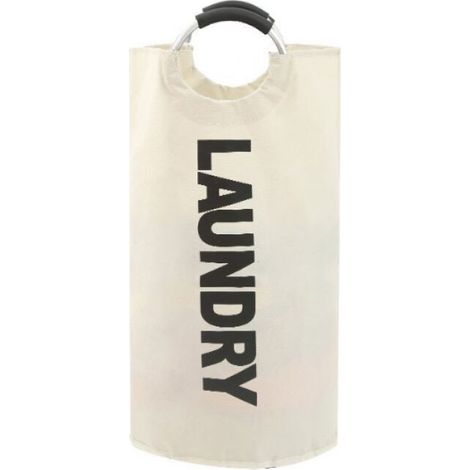 90L Paniers à linge, Pliable Sac à linge, Pliage Grande Capacité Corbeilles à linge (Beige, L) (1/5)