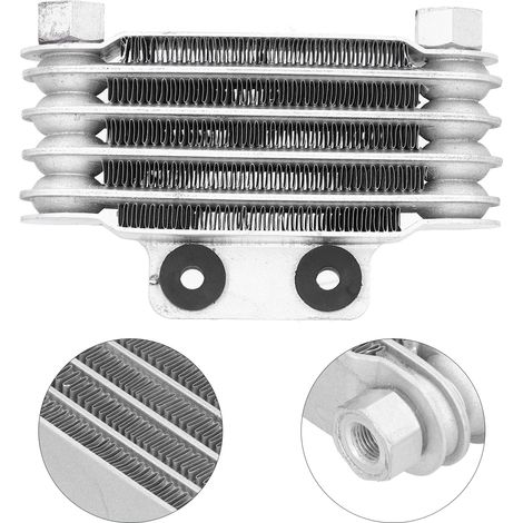 Radiateur refroidisseur d'huile moteur en alliage d'aluminium compatible toutes motos dirt bike pit bike 125CC à 250CC argenté (1/5)