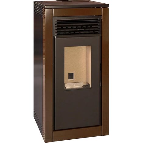 TJ - Estufa de Pellets Modelo Vera de 15 kW - Color Marrón (1/5)