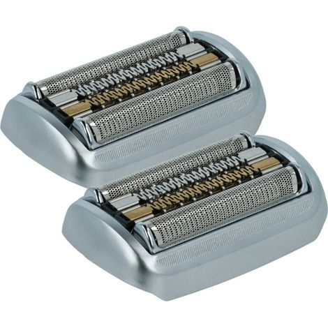 vhbw 2x Ersatz-Scherköpfe kompatibel mit Braun Series 9, Pro Elektrorasierer, silber-matt
