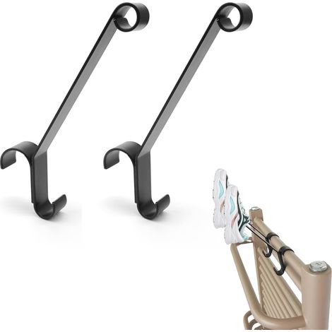 2 Crochets Universels pour Radiateur - Support pour Chaussures & Serviettes - Noir - Amovible & Réglable - Compatible Tous Radiateurs Standard (Sèche-serviettes) (1/5)