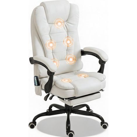 Chaise de bureau blanco en PU 67 x 79 x 121 cm (1/5)