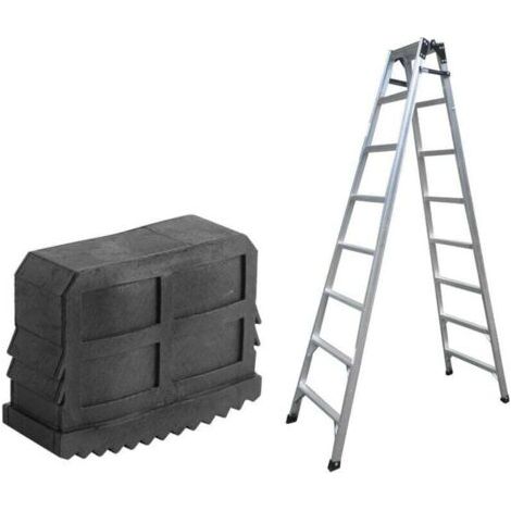 Lot de 2 Pieds d'escalier Universels en Caoutchouc, Pied d'échelle Antidérapant Pieds de Rechange pour Echelle Pieds de Sécurité Durable Noir