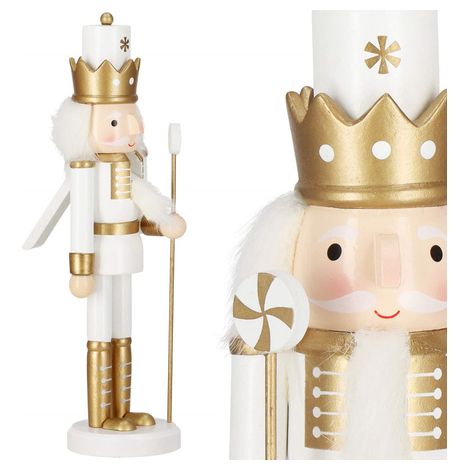 Cascanueces de 30 cm Adorno Navideño Figurita de Madera