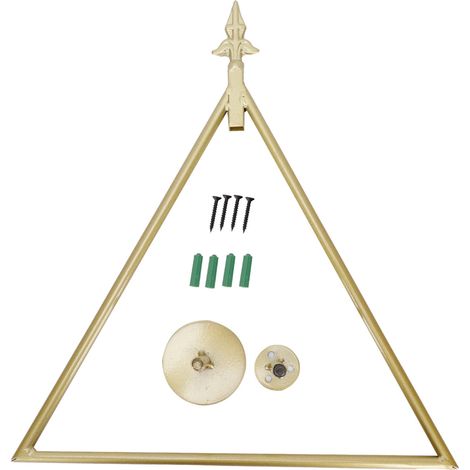 Porte-serviettes mural style scandinave, support triangulaire innovant or pour salle de bain (1/5)