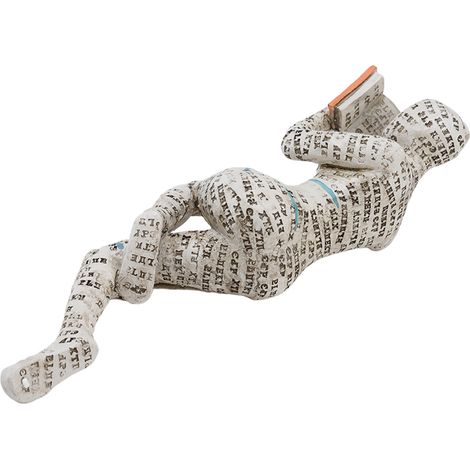 Figurine en résine représentant une femme lisant, ornement innovant en résine moulée, idéal pour décorer une étagère ou une maison. (1/5)