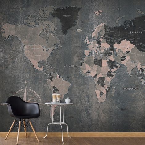 Papier peint adhésif Grey World - 245 x 175 cm (1/4)