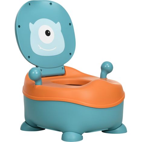 Orinal para Bebé de 6-36 Meses Orinal Infantil en Forma de Alien Tapa Estructura Antideslizante 35,6x35,7x22,2 cm Azul (1/5)