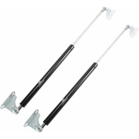 Lot de 2 vérins à gaz 445N – Longueur 500 mm – Métal noir – Pour couvercles de voiture et camping-cars – Installation facile