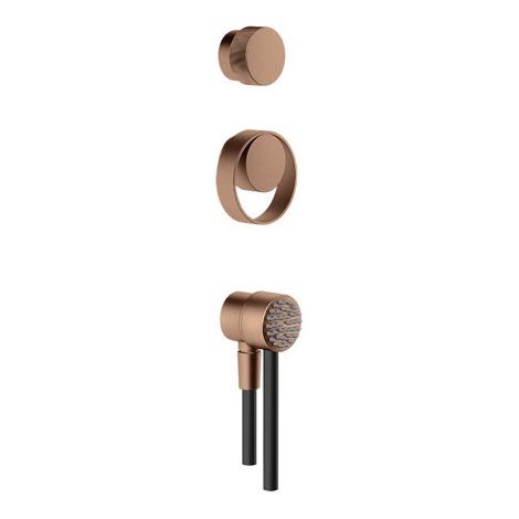 Juego de monomando, desviador y teleducha para exterior Gessi