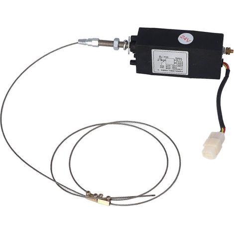Électrovanne d'arrêt pour moteur diesel, groupe électrogène, interrupteur d'accélérateur électrique, variateur de vitesse 24 V CC (1/5)