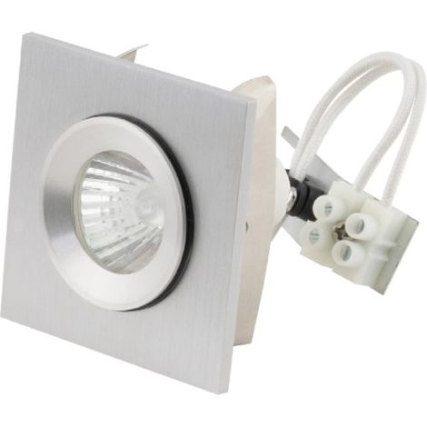 Spot encastré bain carré chrome 1xGU4/MR11 35W IP44
