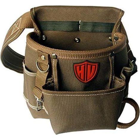 Ceinture porte-outils à dégagement rapide réglable, sac en toile robuste pour l'organisation du travail des constructeurs et artisans. (1/5)