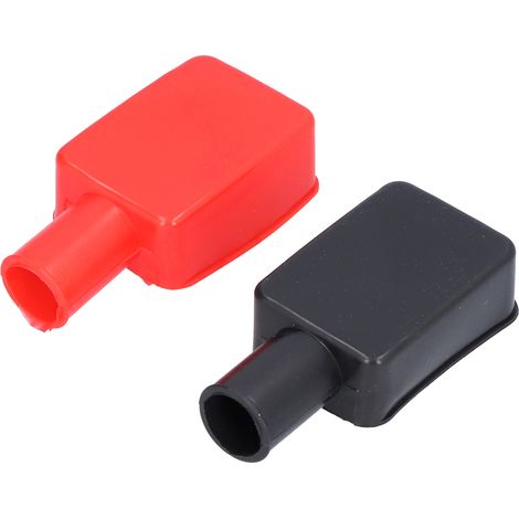 2 pièces Capuchons de Protection en Caoutchouc pour Bornes de Batterie, Couvercles Isolants Universels pour Pôles Positif et Négatif (1/5)