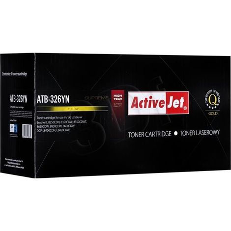 Tóner Activejet ATB-326YN - Reemplazo para Brother TN-326Y - Amarillo