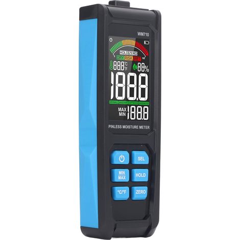 Stiftloser digitaler Holzfeuchtedetektor, wandmontierter Hygrometersensor für Baumaterialien (1/5)