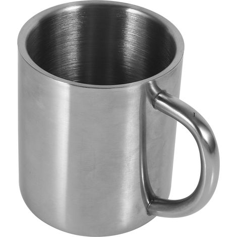 Gobelet portable étudiant en acier inoxydable double paroi, tasse voyage camping café thé lait, robuste et réutilisable. (1/5)