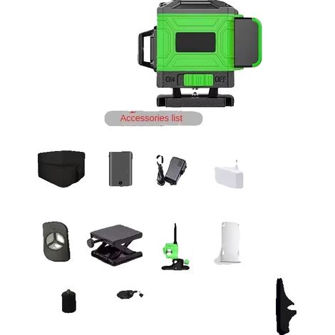 Niveau Laser, Projection à 360 Degrés, Fonctionnalité Auto-Nivelante, Vert 8 Ligne (1/2)