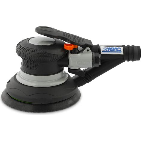 ABAC Smerigliatrice Orbitale Pneumatica G-225, Smerigliatrice per Dischi da 125mm, Smerigliatrice Auto aspirante, Inclusi Chiave Esagonale, Tubo e Sacco per Polvere
