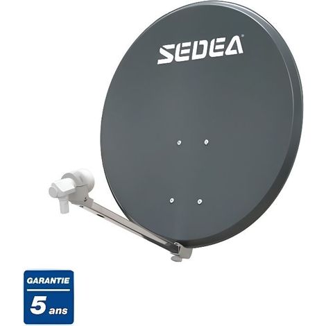 Antenne Parabole Satellite - SEDEA - 85 EASY - Acier Anthracite - LNB Universel - Montage Facile (1/2)