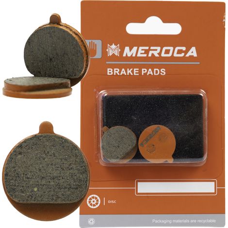 Meroca Bremsbeläge, halbmetallisch für Kukirin, Kugoo, Ninebot Bremsen. (1/5)