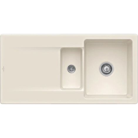 V&B Einbauspüle SILUET 60 R FLAT 980x490mm Handbetätigung crema