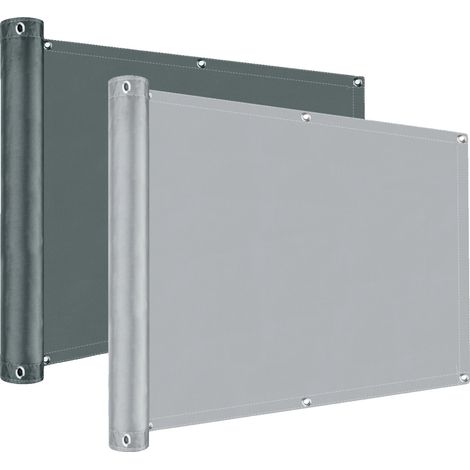 Sonnensegel, 95 % UV-Schutz, strapazierfähiges Polyester, Grau, 75 x 600 cm (1/5)