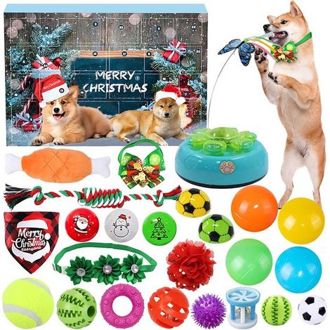 Calendario de Adviento 2025, Caja de regalo con cuenta regresiva de 24 días para Navidad, Calendario de Adviento para perros (1/5)