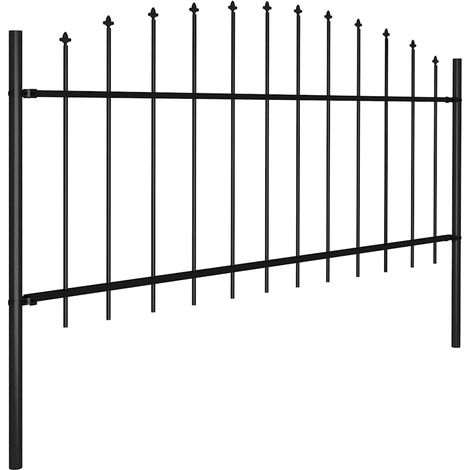 Maison Exclusive - Gartenzaun Woerden mit Speerspitze Stahl 170 x (1/4)