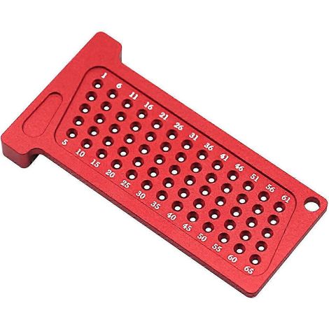 T-Lineal, Anreißlehre, professionelles, tragbares Präzisions-Markierungslineal mit Durchstreichfunktion für Bastelarbeiten, Zeichnen, Scrapbooking, Kunst und Einrahmen-Metric 65mm (1/5)