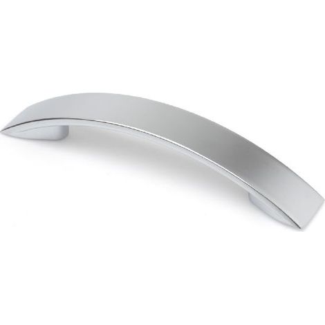 Asa de zamak con acabado cromo mate, dimensiones:164x25x28mm y entrepuntos:128mm - (1/5)