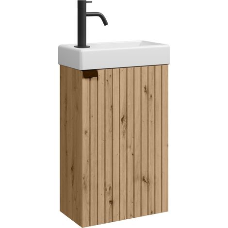 Mobile bagno Bosco Rovere 40x22 cm Mobile contenitore Mobile lavabo (1/5)