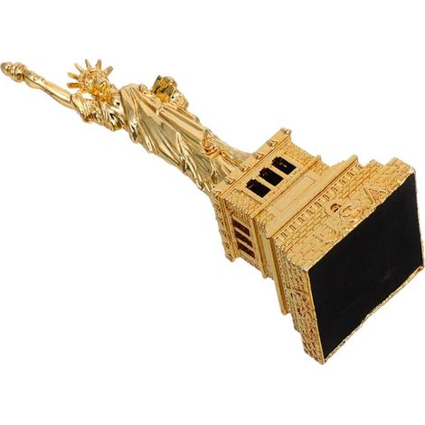 Statue en Métal Doré 25 Cm Statue Liberté Modèle Ornement de Bureau Décoration Paysagère D’Ornement pour Maison et Bureau (1/5)