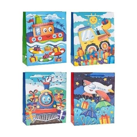Dekorative Tasche Fahrzeuge 31x42x12cm Mix Rosetten