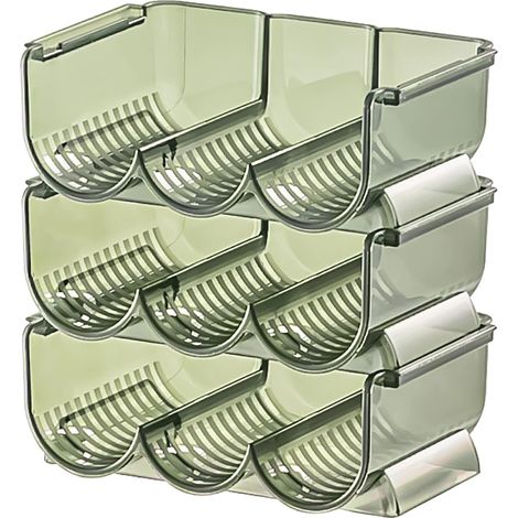 Organisateur de bouteilles, accessoire pour réfrigérateur, casier à vin empilable, solution de rangement gain de place pour votre maison (1/5)