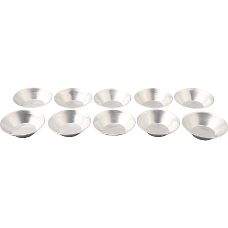Lot de 10 Moule à tarte, Alliage d'aluminium, Résistant chaleur 250°C, Moule à dessert, Pour four et air fryer, Cuisine maison (1/4)