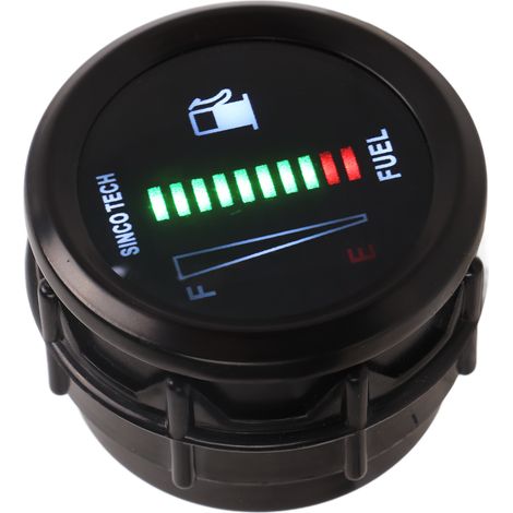 Jauge de niveau d'huile et de carburant 52 mm avec indicateur LED clignotant pour voiture, moto ou véhicule 8-18 V (1/5)
